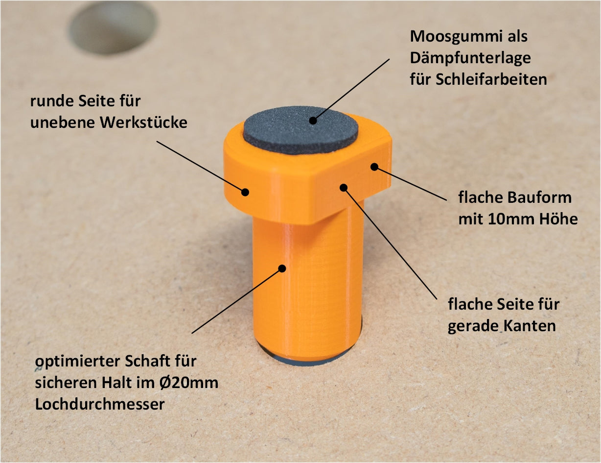 4x Benchdog mit Dämpfer, flache Bauform