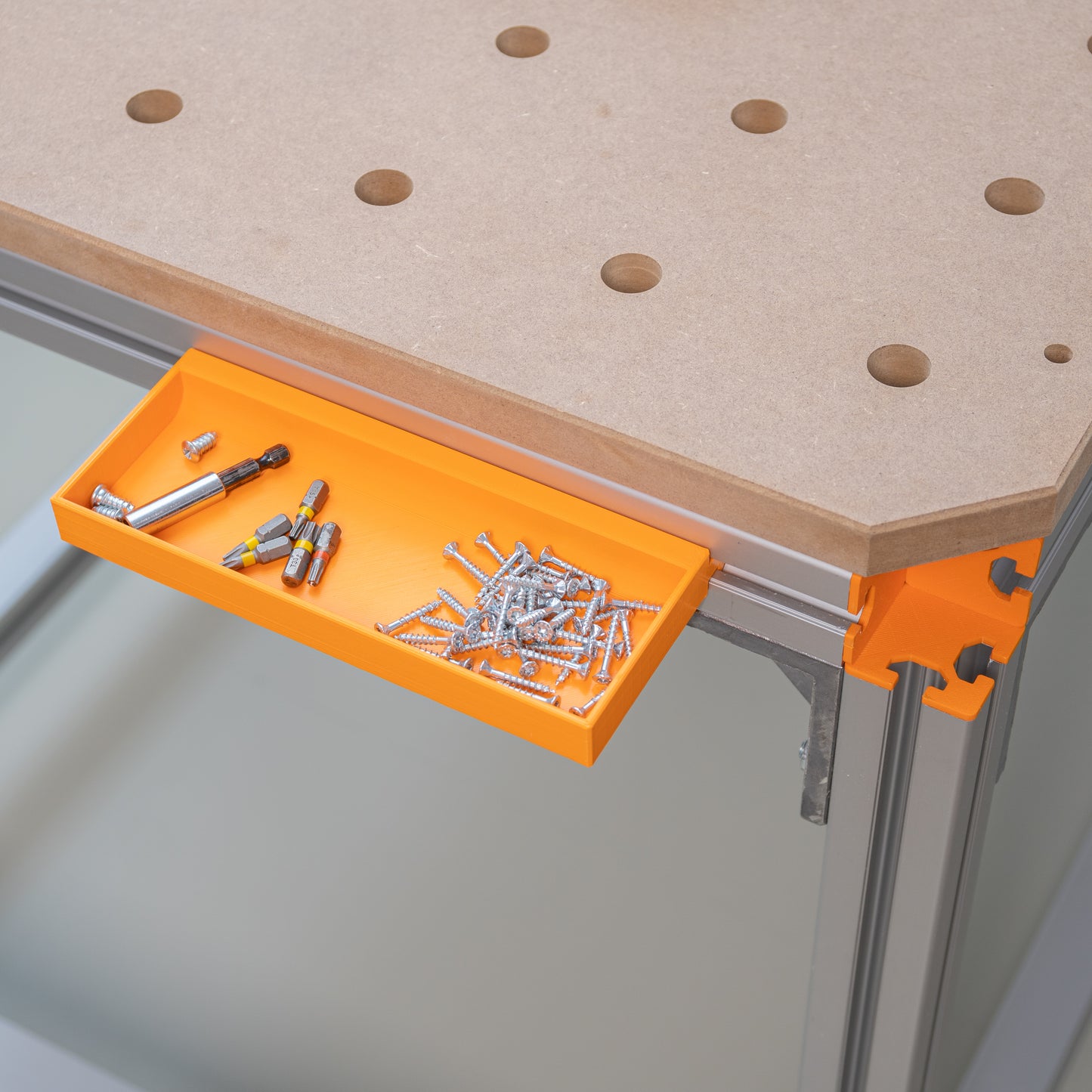 Ablage für Stifte, Schutzbrille, Kleinteile